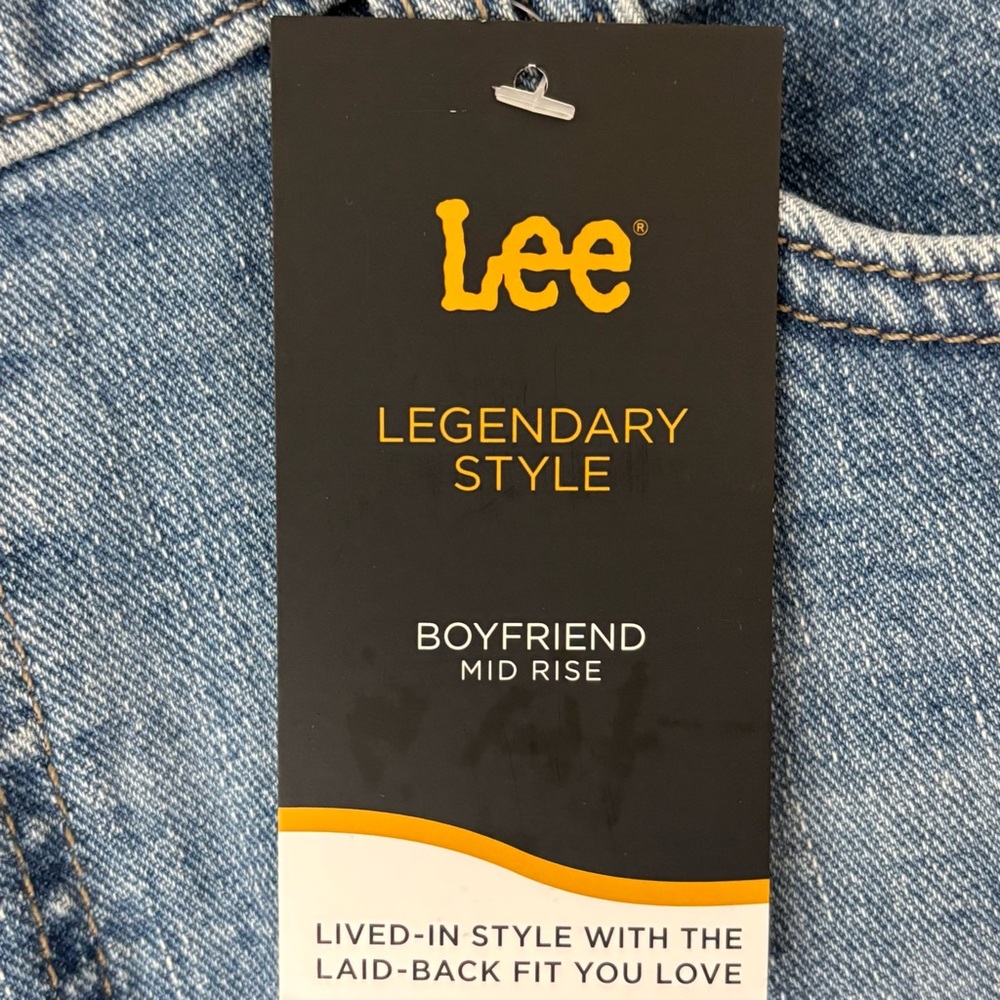 Lee Jeans 14 Blue Legendary Style Boyfriend Mid‎ Rise Light Wash Stretch Denim - Picture 8 of 11